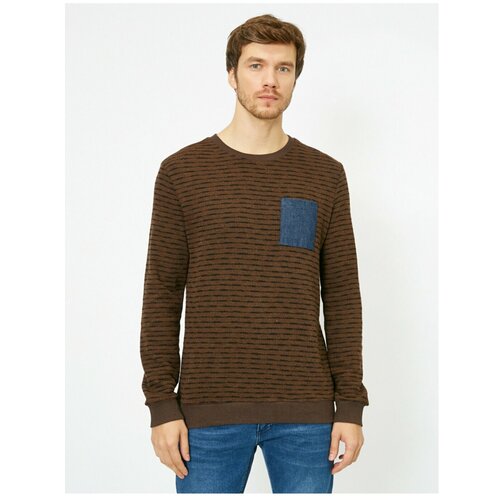 Koton Men's Coffee Bicycle Collar Sweater Slike