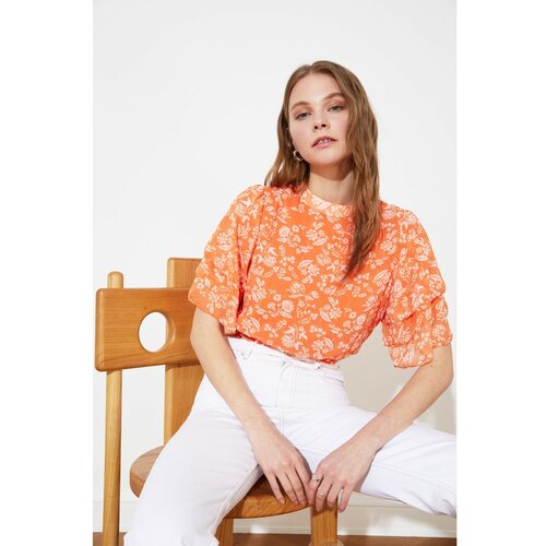 Trendyol Multicolor Top Neck Blouse bela | narandžasta | ružičasta Slike