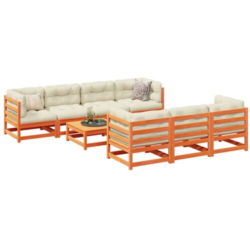  8-dijelni set vrtnih sofa s jastucima masivno drvo duglazije Slike