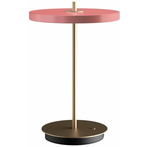 UMAGE Ružičasta LED stolna lampa s mogućnosti zatamnjivanja s metalnim sjenilom (visina 31 cm) Asteria Move –