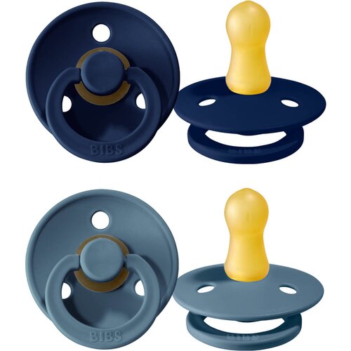 Bibs Colour Natural Rubber Size 1: 0+ months duda Deep Space / Petrol 2 kos Cene