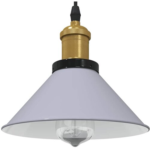 VISILICA podesiva po visini E27 sjajno siva &amp;Oslash; 22 cm metal Slike