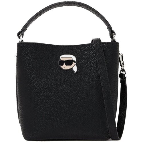 Karl Lagerfeld Torbe IKON PEBBLE BUKET BAG Črna Slike