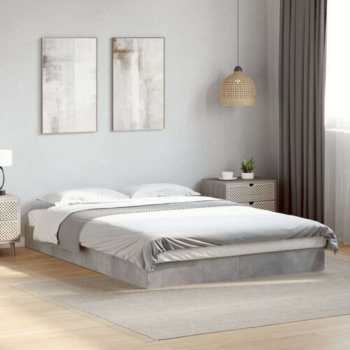 vidaXL Okvir kreveta siva boja betona 140x200 cm od konstruiranog drva Cijene