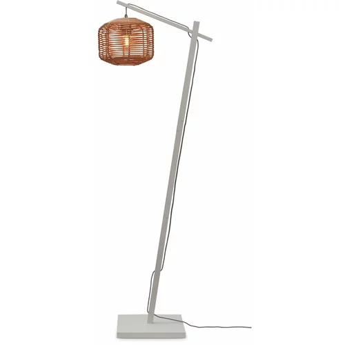 Good&Mojo Bela/naravna stoječa svetilka s senčnikom iz ratana (višina 150 cm) Tanami –