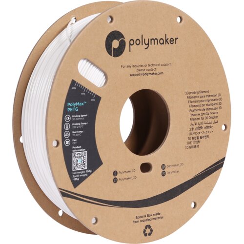 Polymaker polymax petg white, 1.75 mm (750 g) Slike