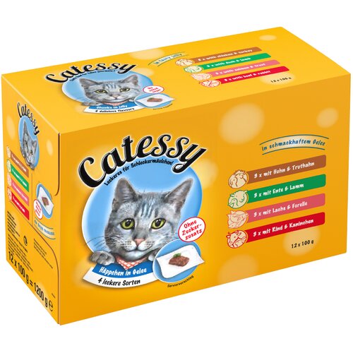 Catessy Me&amp;scaron;ano pakiranje ko&amp;scaron;čki v želeju - 48 x 100 g Slike