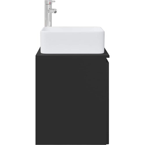  Umivaonik s policom Crna 53 x 35 x 63 cm Konstruirano drvo Slike