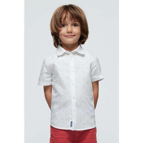 Mayoral Otroška bombažna srajca bela barva