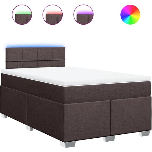 Maison Chic Box spring postelja - Vzmetna postelja z vzmetnico temno rjav 120x200 cm blago SL11953, (21900951) Cene