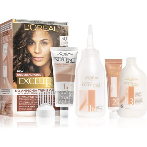 L´Oréal Paris excellence Creme Triple Protection barva za lase za barvane lase za vse vrste las 48 ml odtenek 5U Light Brown Cene