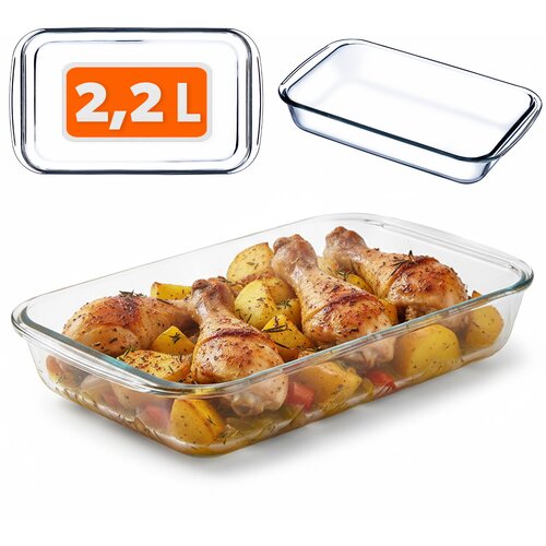 KADAX 2,2L pravokotna steklena pekača, majhna za peko, (5000354157) Cene
