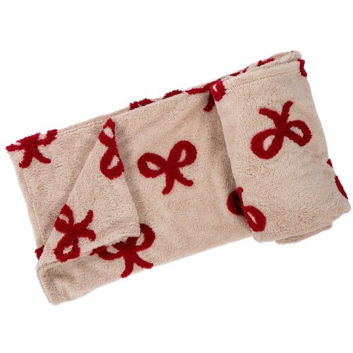 Tiseco Home Studio Crvena/bež deka s božićnim motivom od mikropli&amp;scaron;a 150x200 cm XMAS &amp;ndash; Slike