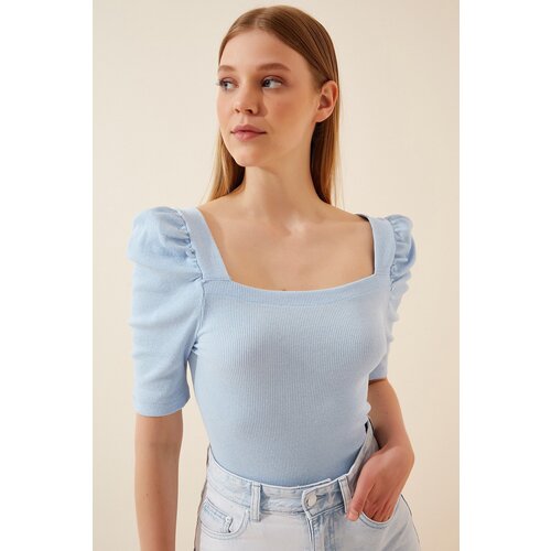 Blouse - Blue - Fitted Slike