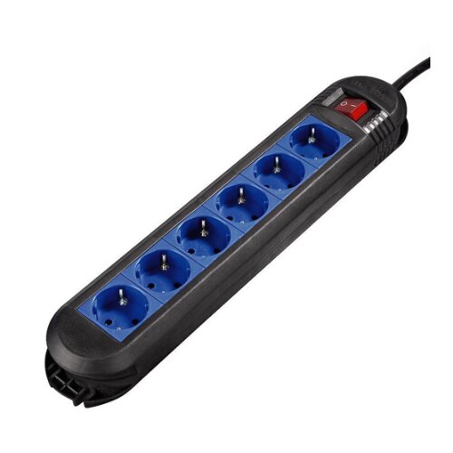Hama kabl surge 1.5m 6 uticnica crno/plavi Cene