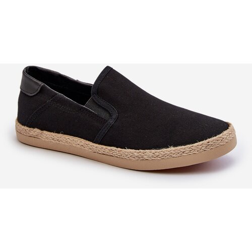EVENTO Men's Espadrille Sneakers with Braiding Black Fenen Cene