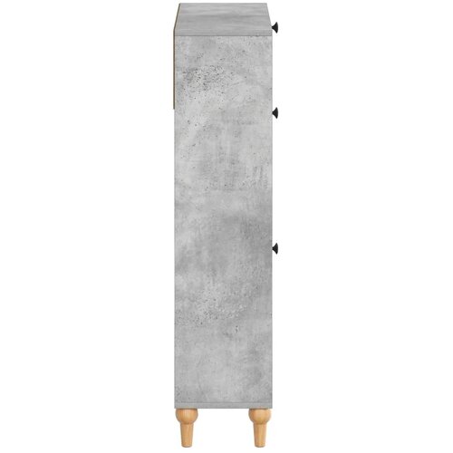  Ormar za cipele ALKMAAR 78 x 24 x 103 cm Konstruirano drvo - Betonska siva Slike