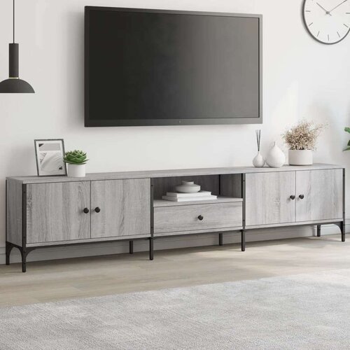TV omarica s predalom siva sonoma 200x25x44 cm inženirski les Cene