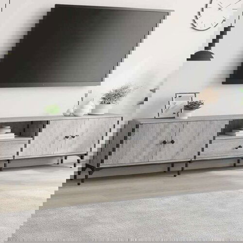 TV ormarić s ladicom boja hrasta 200x25x44 cm konstruirano drvo Slike