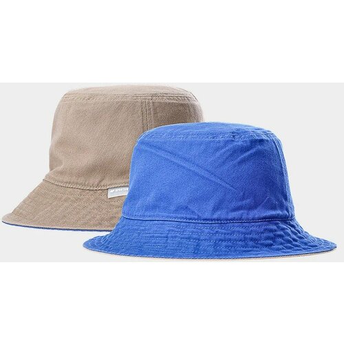 4f Men's reversible bucket hat - beige/blue Slike