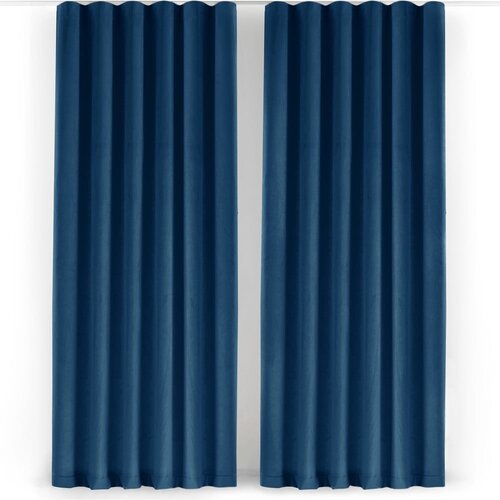 Filumi Plava zavjesa za djelomično zamračenje od samta 400x225 cm Velto &amp;ndash; Slike