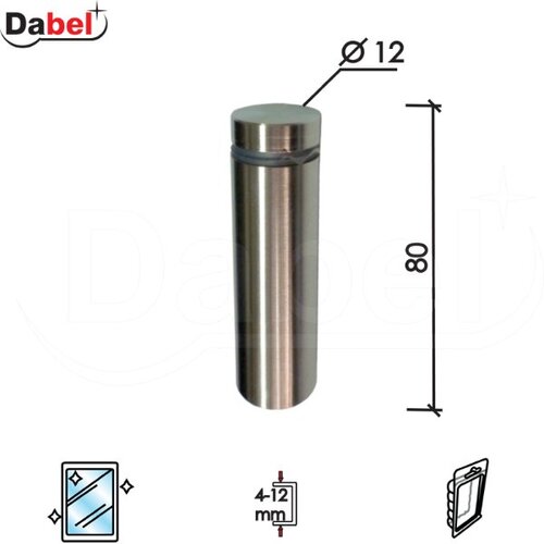 Dabel distancer za staklo DST1 Inox fi12x80mm DP1 Slike