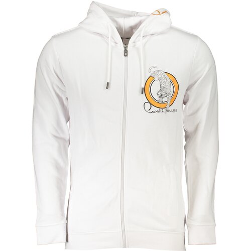 Cavalli Class MEN&#39;S WHITE ZIP SWEATSHIRT Cene