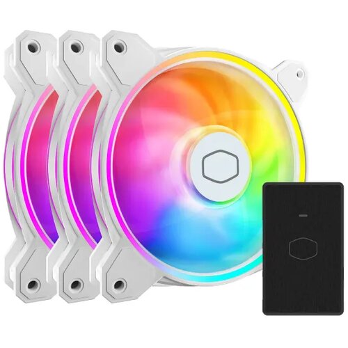 Cooler Master master fan MF120 HALO2 3in1 white edition 120mm ventilator beli (MFL-B2DW-213P2-R2) Slike