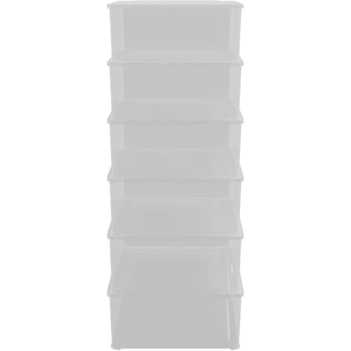 VidaXL Plastične kutije za pohranu 6 kom 25 L za slaganje Slike