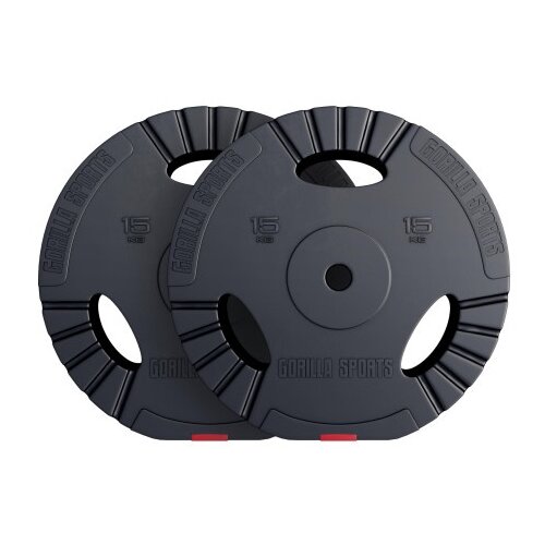 Gorilla_Sports Set plastičnih tegova sa rukohvatima (2 x 15 kg) ( 100337-00007-0111 ) Slike