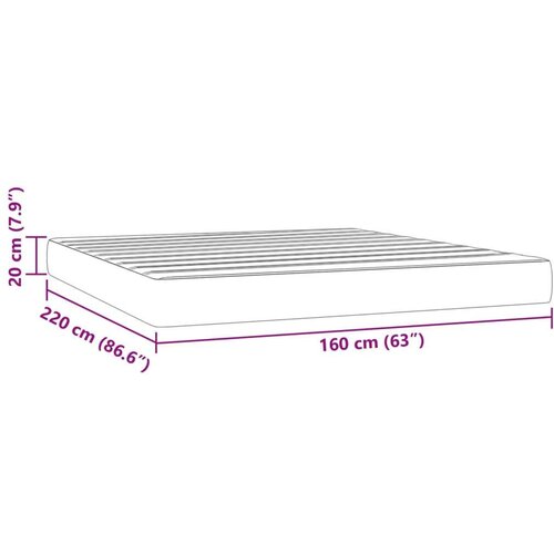 VidaXL Madrac s džepičastim oprugama tamnozeleni 160x220x20 cm Slike