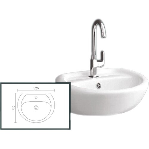 Quartz lavabo Moon 52,5x41cm Ket Slike