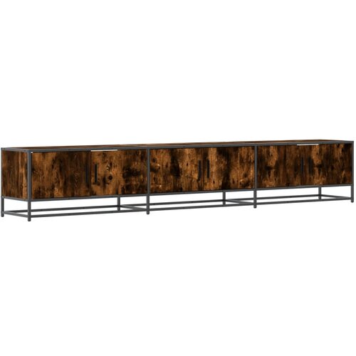 Maison Chic TV omarica - TV stojalo - Televizijska omarica dimljeni hrast 240x35x41 cm inženirski les, (21699249) Slike
