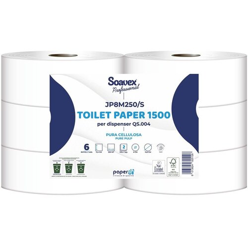Soavex Professional SOAVEX Toaletna rolna Professional Mini Jumbo, 250m, Celuloza, Dvoslojna, 6 rolni Cene