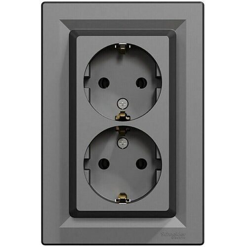 Schneider Electric Asfora Utičnica dvostruka (Antracit, Plastika, Podžbukna montaža, 16 A) Slike