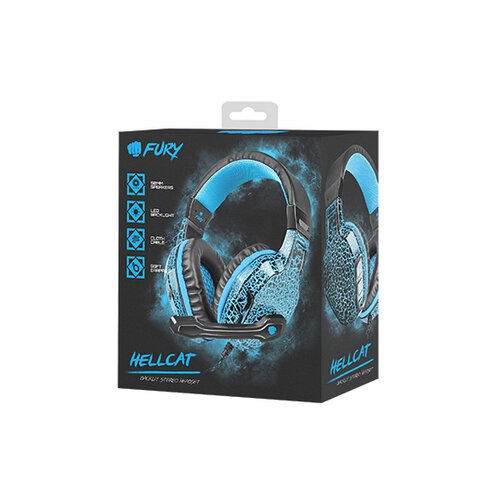 Fury NFU-0863 Hellcat gamer slu&amp;scaron;alke z mikrofonom Slike