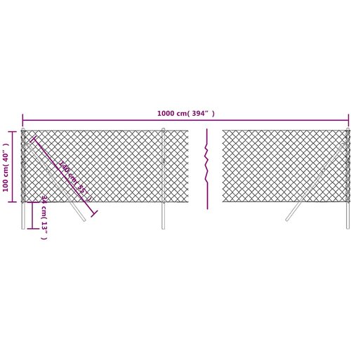  Žičana ograda antracit 1 x 10 m Slike