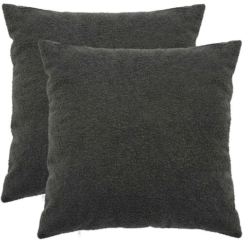 Presvlaka za jastuk 2 pcs HEERLEN Tamnosiva 60 x 60 cm Bouclé Cene