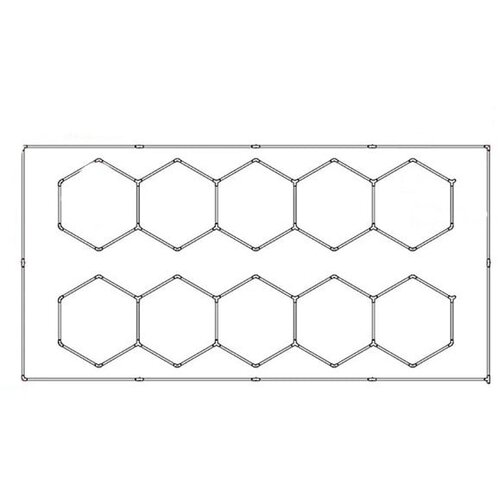  Hexagon LED tube 10 heads light 632W 6500K 4845*2430mm Cene
