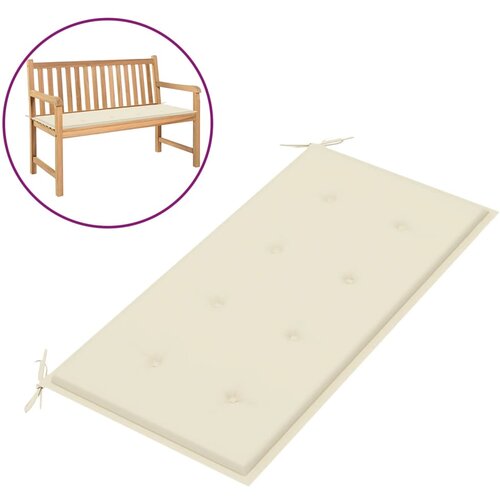 VidaXL jastuk za vrtnu klupu krem 100x50x3 cm Slike