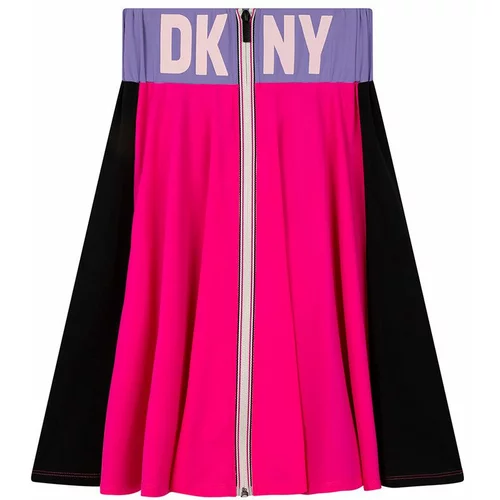 Dkny Dječja suknja boja: ružičasta, mini, širi se prema dolje