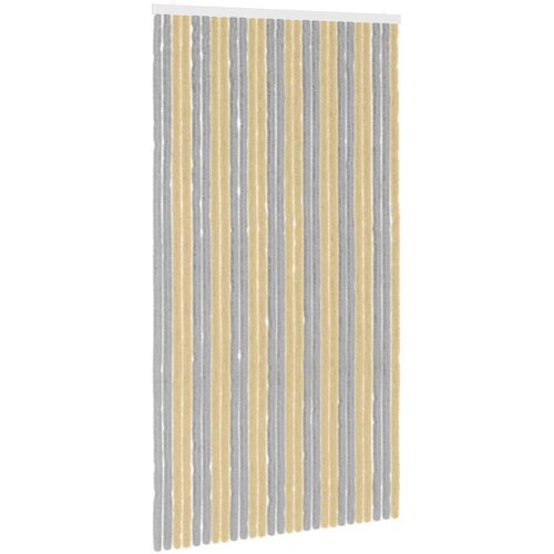 vidaXL Zavjesa protiv insekata Chenille Siva i bež 118 x 220 cm - Siva i bež (dvostripa) 118 x 220 cm Cijene