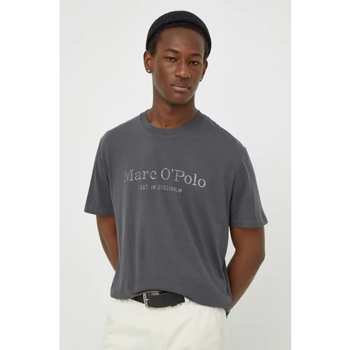 Marc O'Polo Bombažna kratka majica 2-pack moški, siva barva