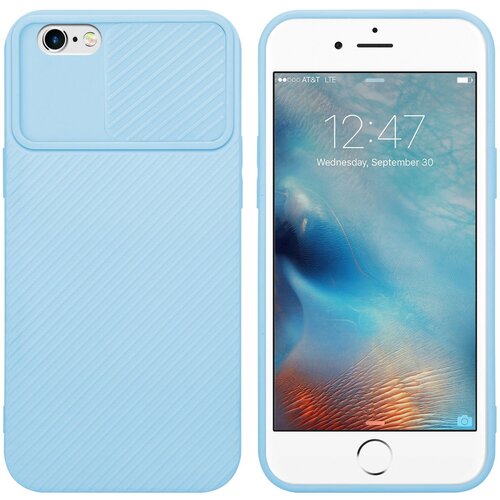 Cadorabo Ohišje, združljiv z Apple v Bonbon Light Blue - Zaščitni pokrov, narejen iz fleksibilnega silikona TPU in z zaščito pred kamero, (20592758) Cene