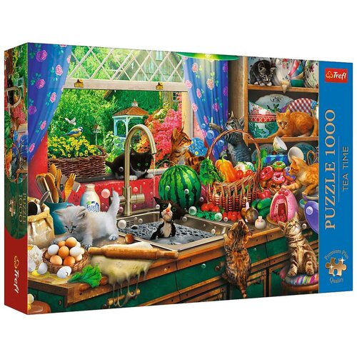 Trefl Tea Time Nesta&amp;scaron;ne mačiće 1000-dijelna premium slagalica - Slike
