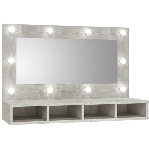vidaXL Kupaonski ormarić s LED ogledalom boja betona 90 x 31,5 x 62 cm Cijene