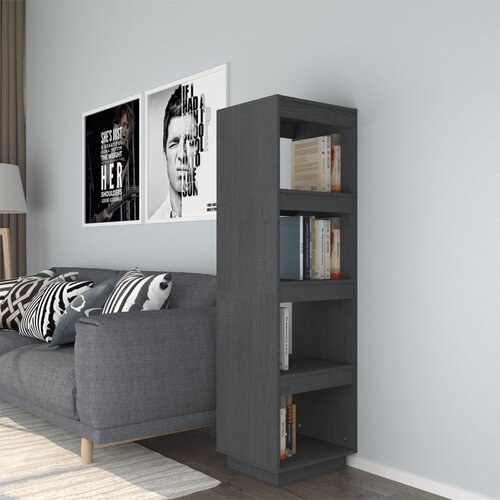 vidaXL knjižna omara za razdelitev prostora siva 40x35x135 cm borovina Cene