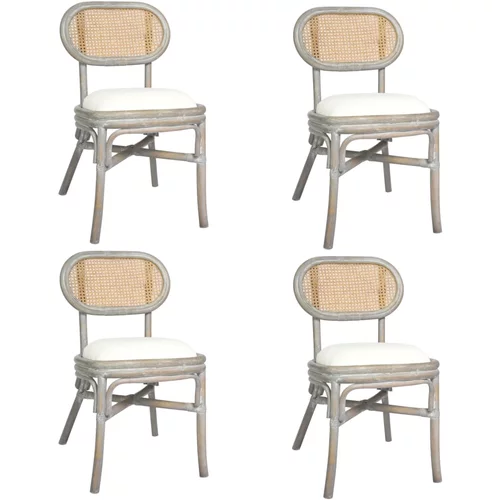  Blagovaonske stolice 4 kom sive od platna