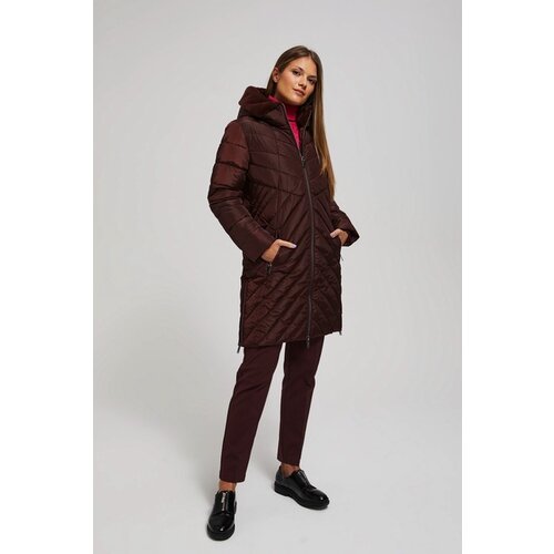 Moodo Long quilted hooded jacket Slike