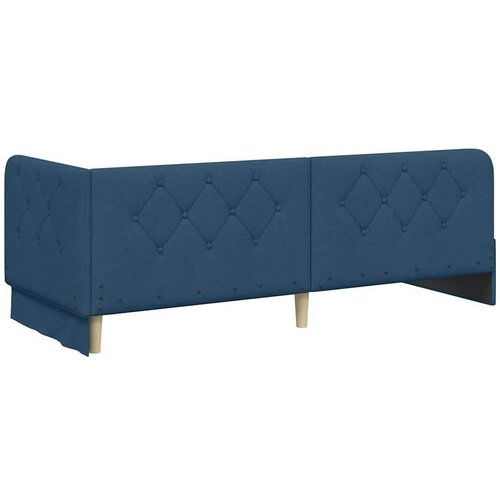 VidaXL kutni okvir kreveta s madracem plava 80 x 200 cm tkanina Slike